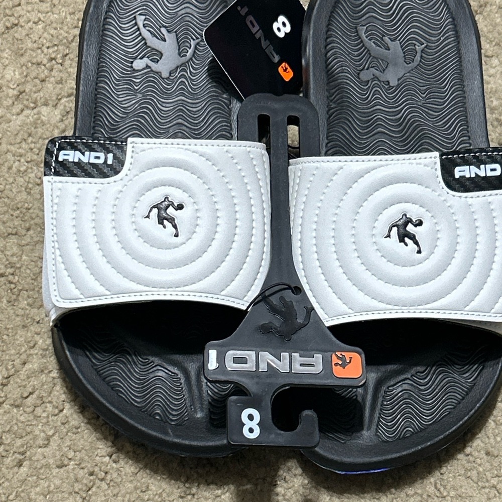 AND1 Monochrome Slide Sandals